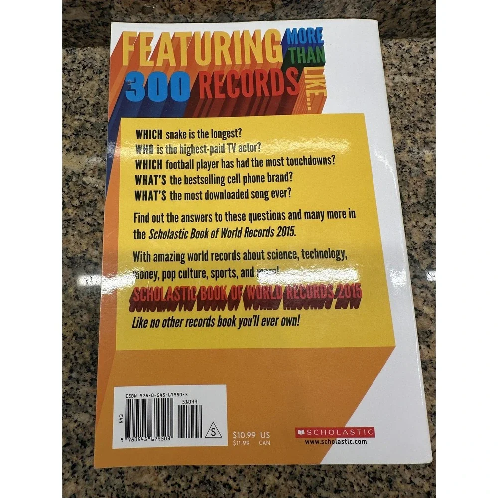 Scholastic Book‎ Of World Records 2015 Jenifer Corr Morse Softcover Reference
